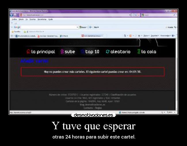 Y tuve que esperar - otras 24 horas para subir este cartel.