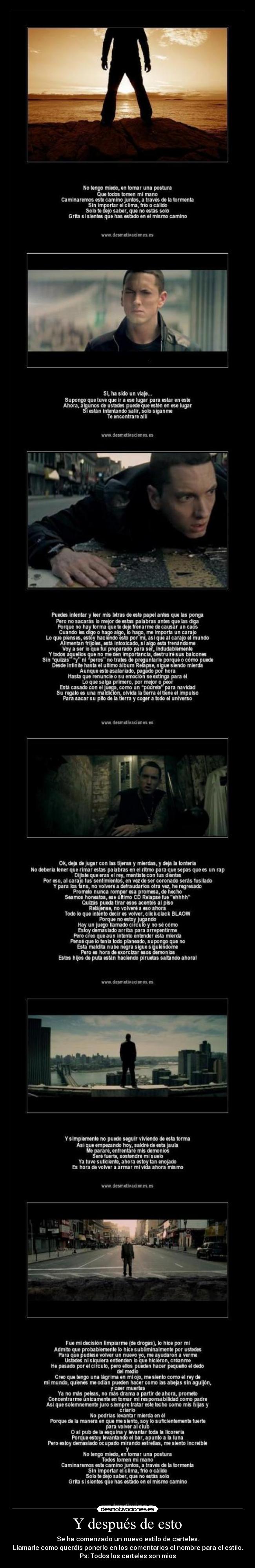 Y después de esto - Se ha comenzado un nuevo estilo de carteles.
Llamarle como queráis ponerlo en los comentarios el nombre para el estilo.
Ps: Todos los carteles son mios