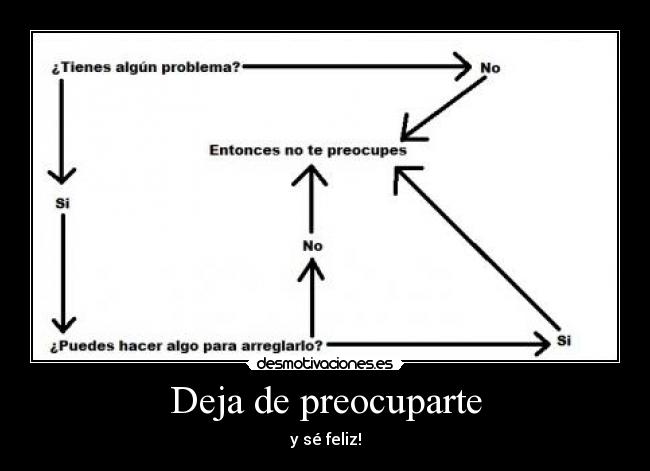 Deja de preocuparte -