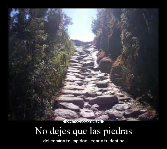 No dejes que las piedras -