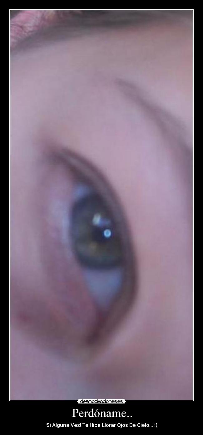 carteles perdoname alguna vez llorar ojos cielo vida amor felicidad alegria paz azul verde desmotivaciones