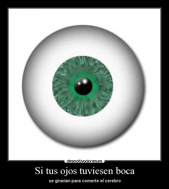 carteles ojos boca cerebro desmotivaciones