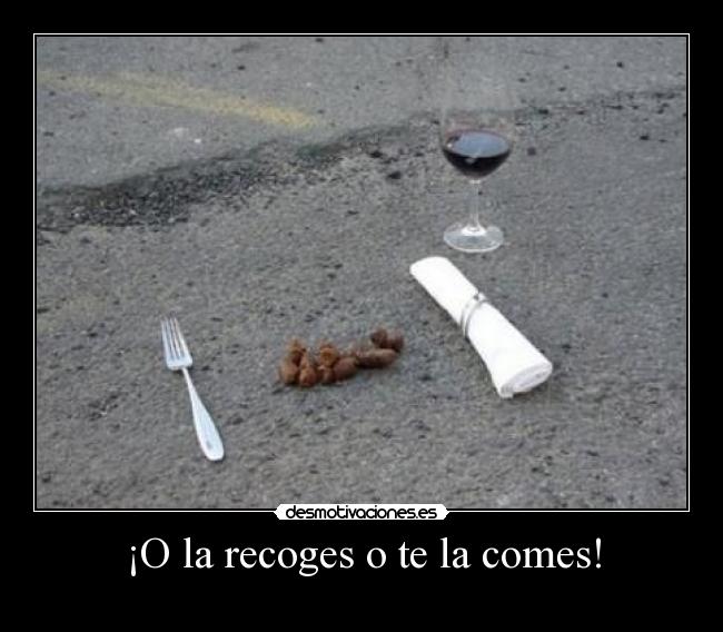 ¡O la recoges o te la comes! - 