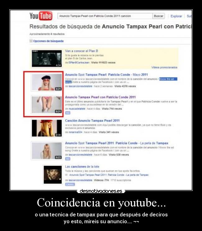 Coincidencia en youtube... - 