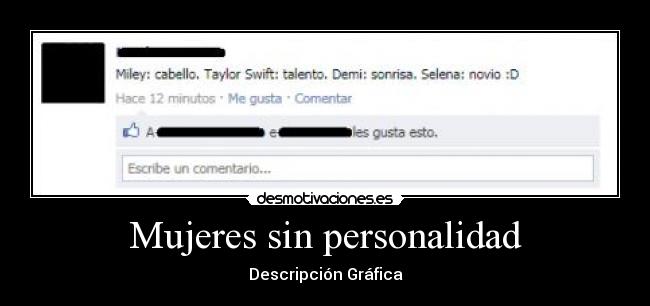 Mujeres sin personalidad -