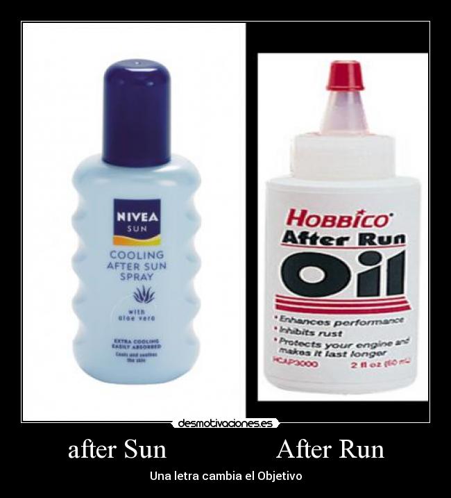 after Sun After Run - Una letra cambia el Objetivo