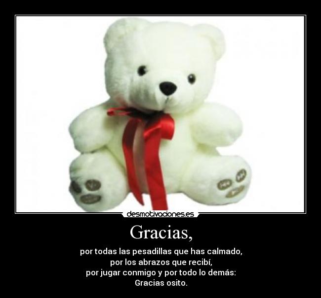 Gracias, -