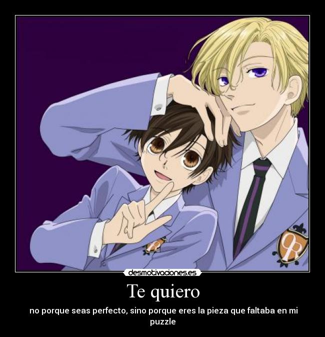 Te quiero - no porque seas perfecto, sino porque eres la pieza que faltaba en mi puzzle