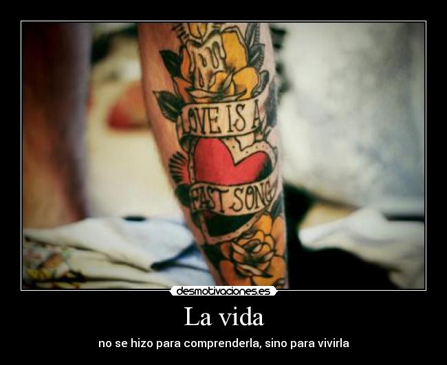 La vida - no se hizo para comprenderla, sino para vivirla