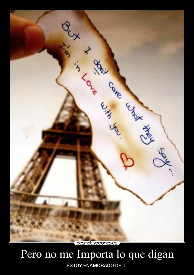 Pero no me Importa lo que digan - ESTOY ENAMORADO DE TI