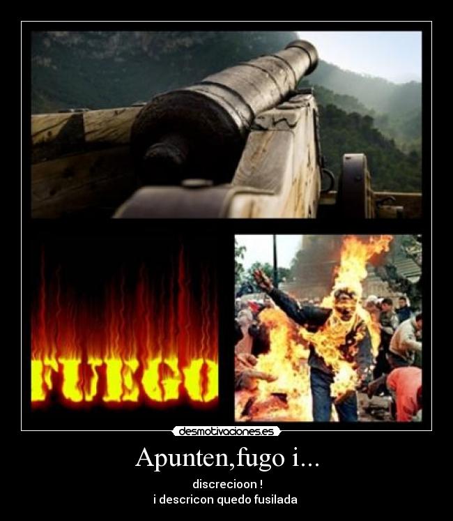 Apunten,fugo i... - discrecioon !
i descricon quedo fusilada