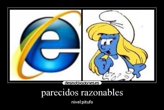 parecidos razonables - nivel:pitufo