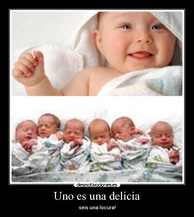 Uno es una delicia - seis una locura!