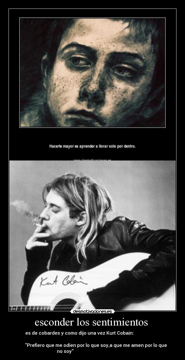 esconder los sentimientos -