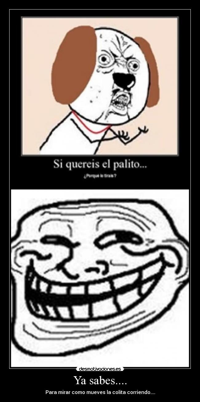 Ya sabes.... - Para mirar como mueves la colita corriendo....