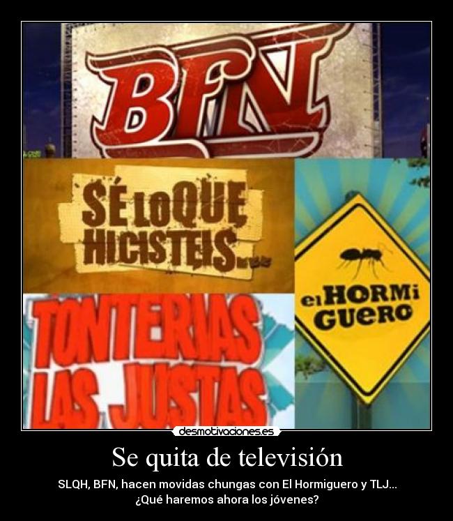 Se quita de televisión - 