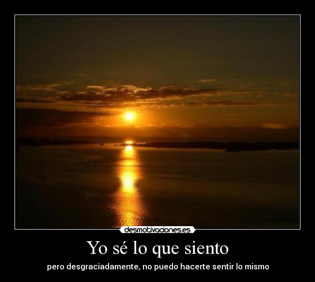Yo sé lo que siento - 
