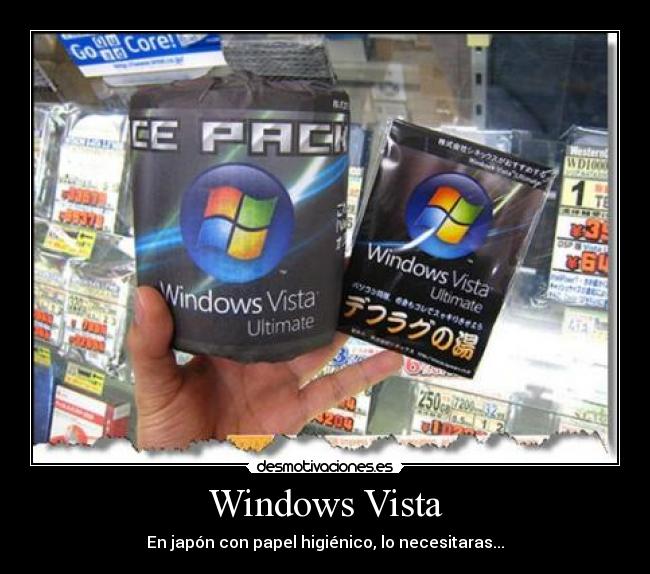 Windows Vista - En japón con papel higiénico, lo necesitaras...