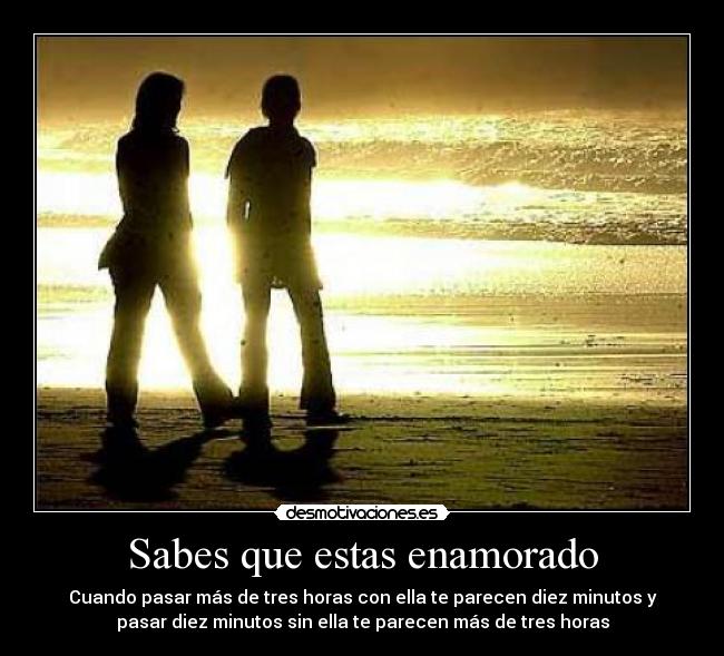 Sabes que estas enamorado -