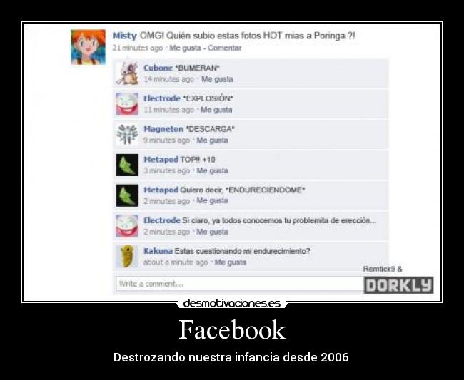 Facebook - Destrozando nuestra infancia desde 2006 