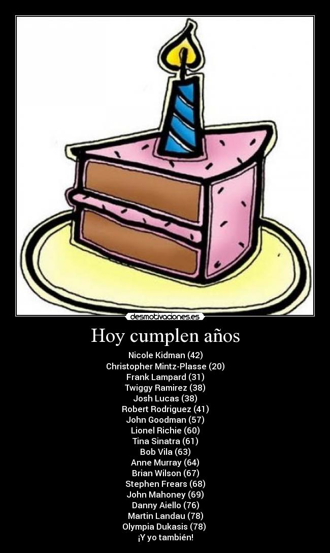 Hoy cumplen años -