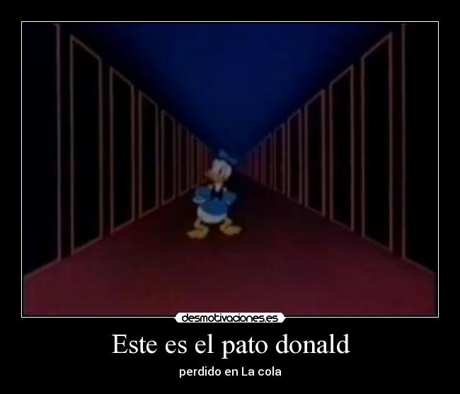 Este es el pato donald - perdido en La cola