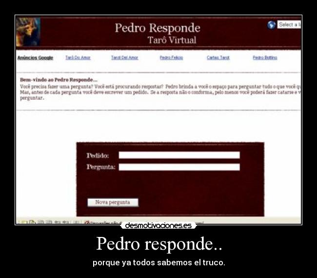 Pedro responde.. - 