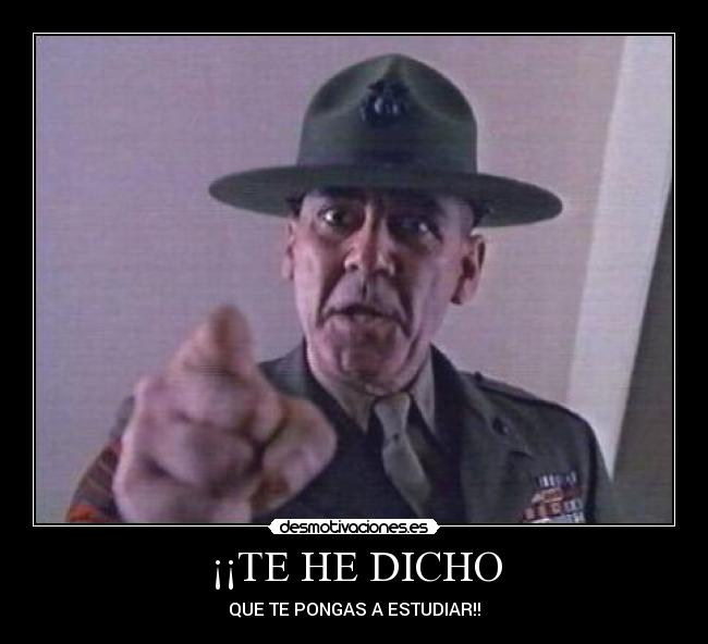 ¡¡TE HE DICHO - QUE TE PONGAS A ESTUDIAR!!