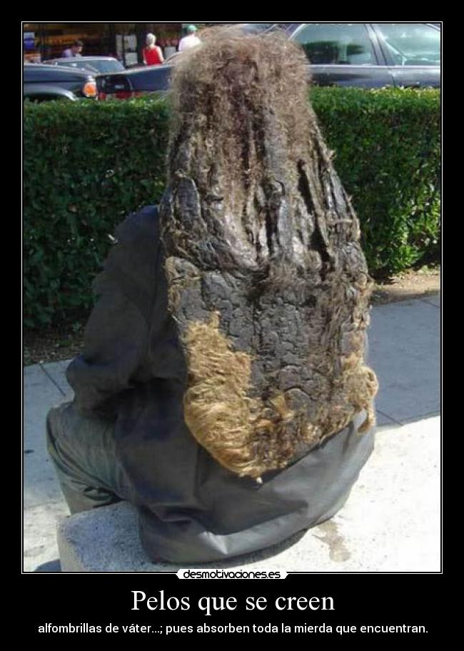 Pelos que se creen - alfombrillas de váter...; pues absorben toda la mierda que encuentran.