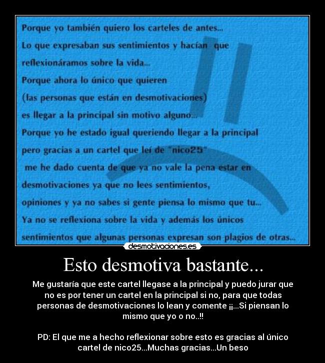 Esto desmotiva bastante... - 