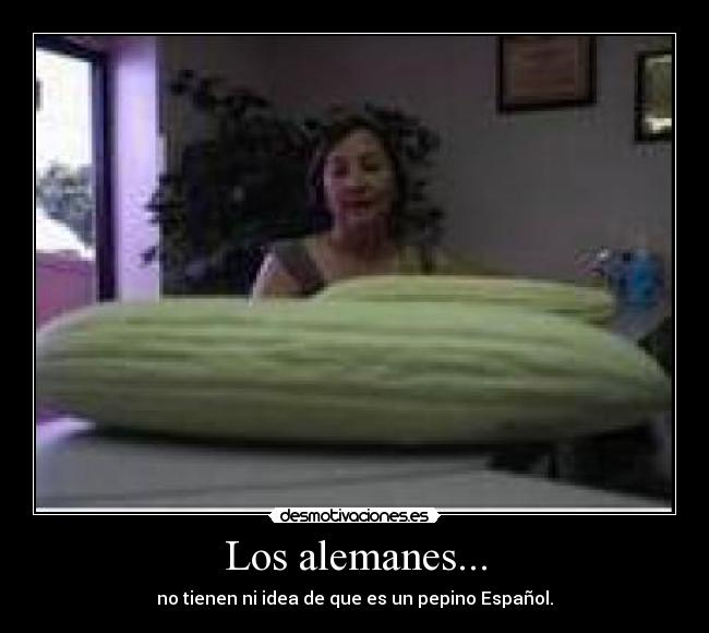 Los alemanes... - no tienen ni idea de que es un pepino Español.