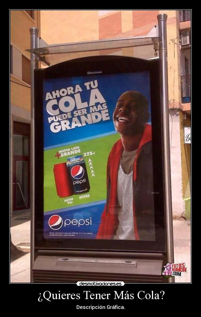¿Quieres Tener Más Cola? - Descripción Gráfica.