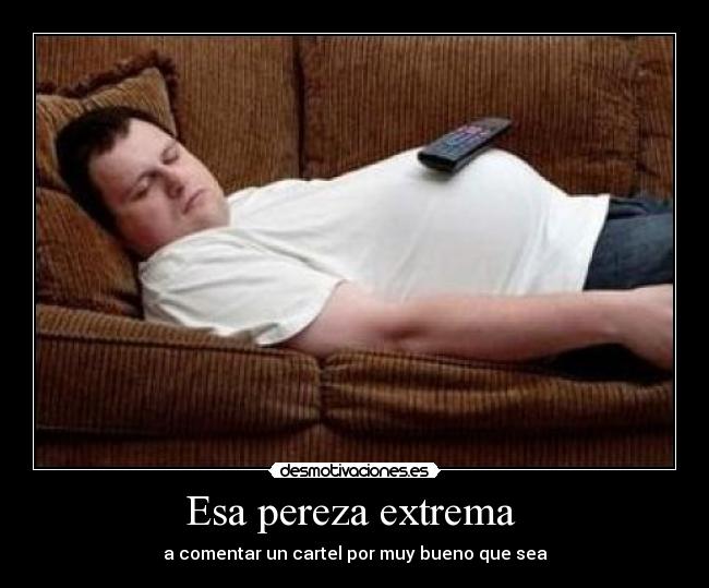 Esa pereza extrema - a comentar un cartel por muy bueno que sea