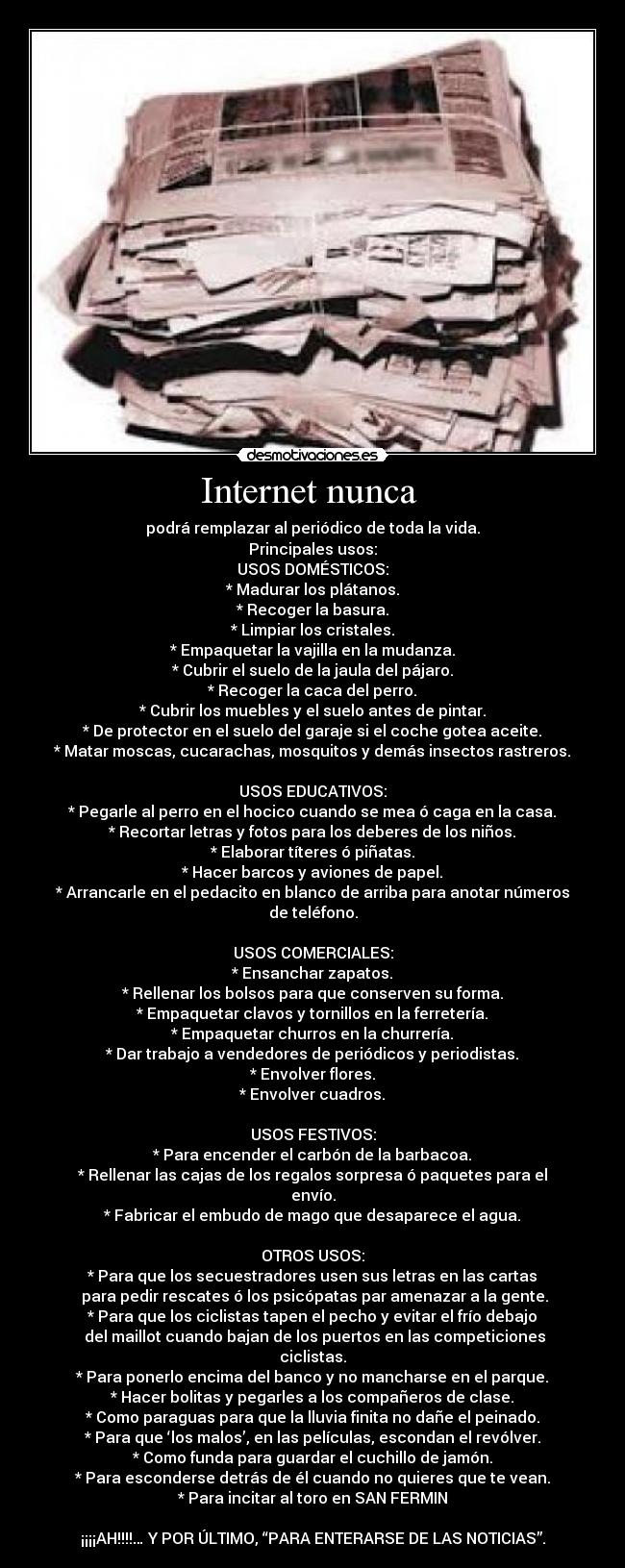 Internet nunca -