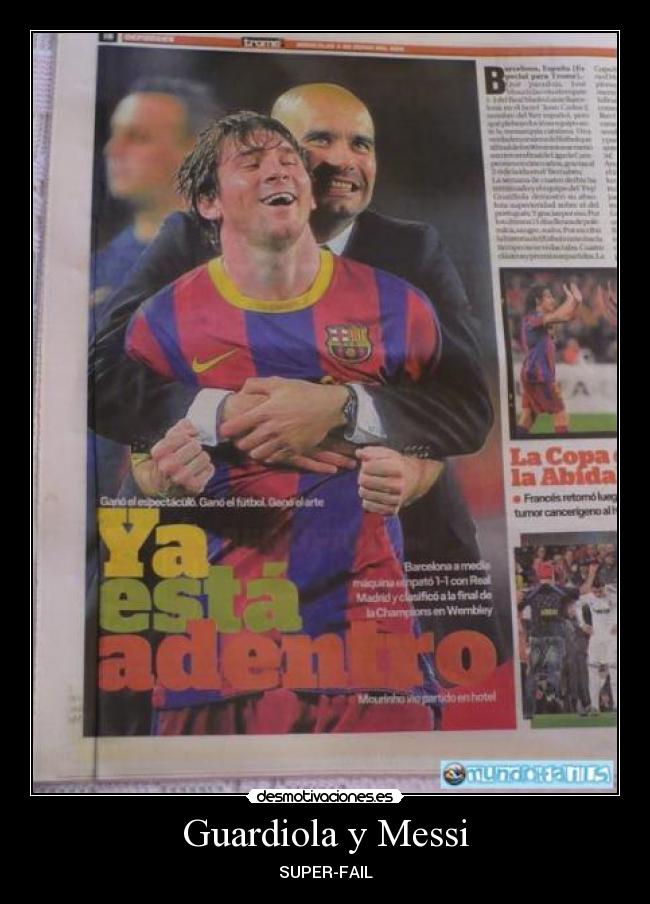 Guardiola y Messi - 
