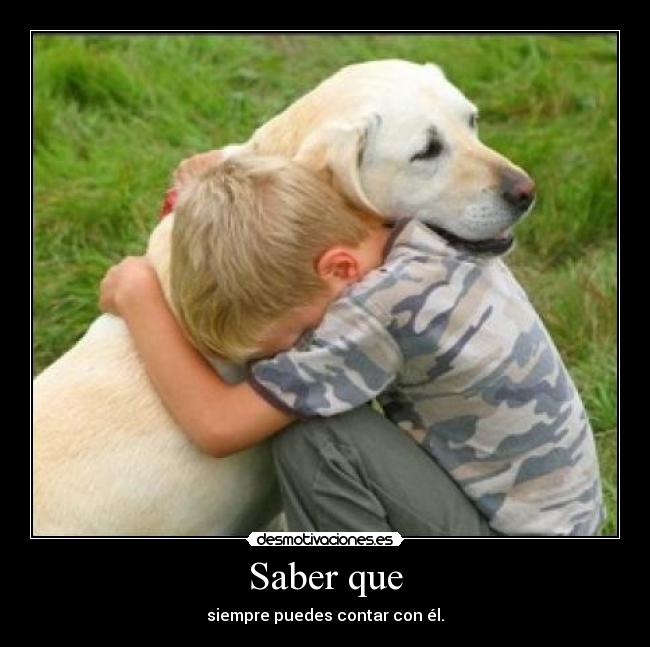 Saber que - siempre puedes contar con él.