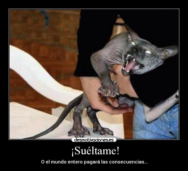 ¡Suéltame! - O el mundo entero pagará las consecuencias...