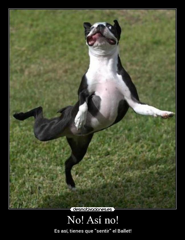 No! Así no! - Es así, tienes que sentir el Ballet!