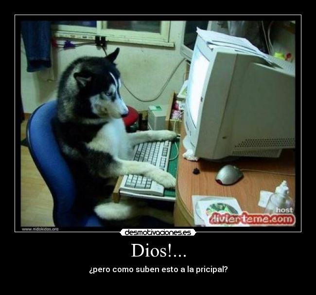 Dios!... - ¿pero como suben esto a la pricipal?