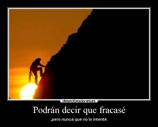 Podrán decir que fracasé -