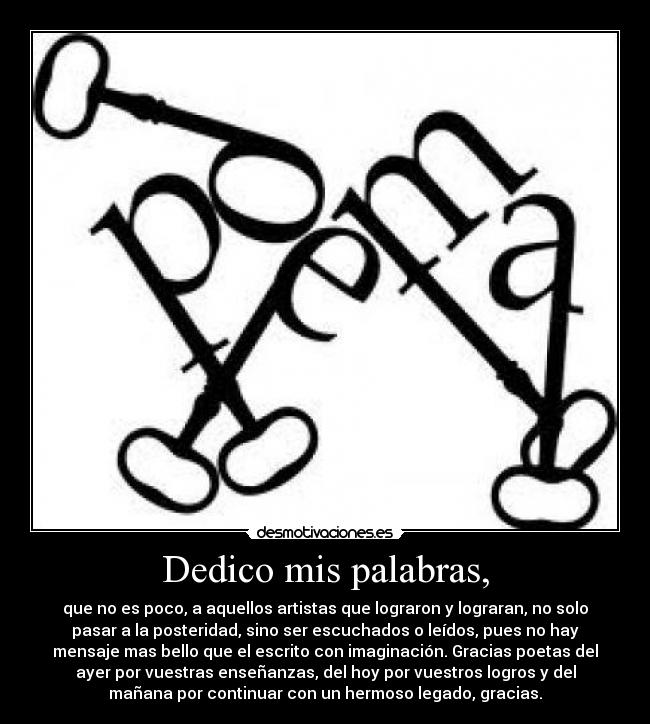Dedico mis palabras, - 
