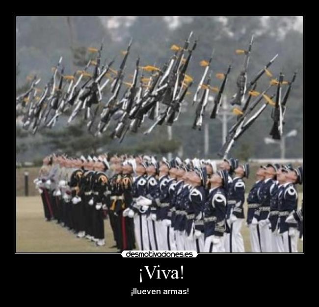 ¡Viva! - ¡llueven armas!