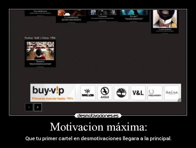 Motivacion máxima: -