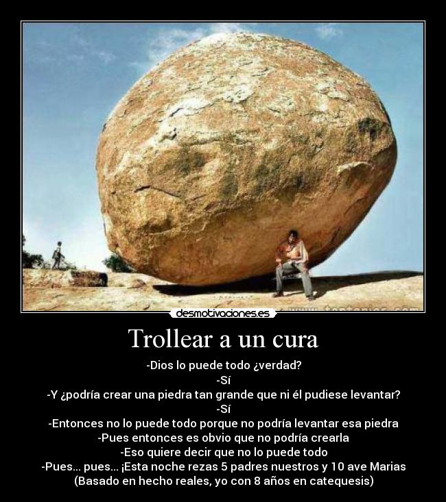 Trollear a un cura -