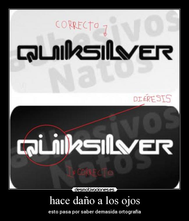 hace daño a los ojos - esto pasa por saber demasida ortografía