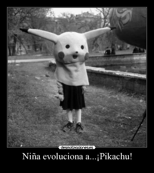 Niña evoluciona a...¡Pikachu! - 