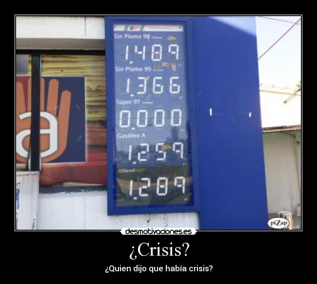 ¿Crisis? -