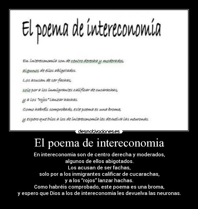 El poema de intereconomia -