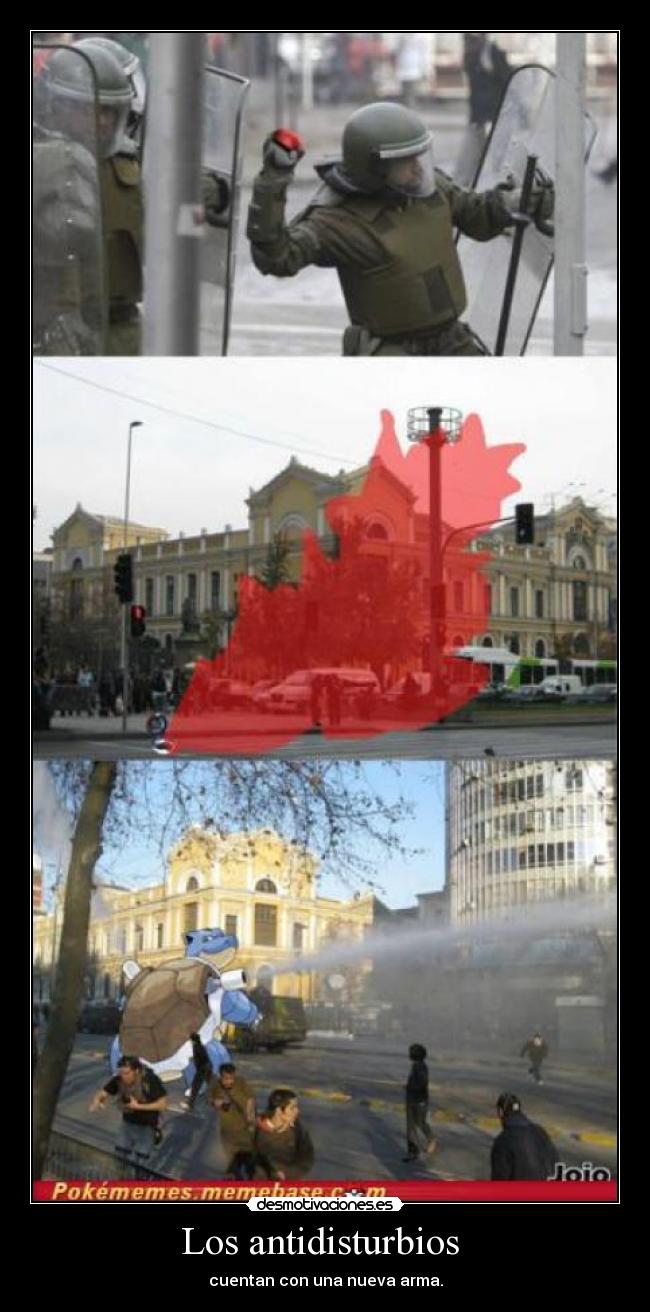 Los antidisturbios - cuentan con una nueva arma.