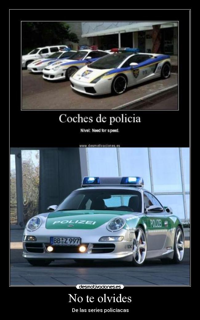 No te olvides - De las series policíacas